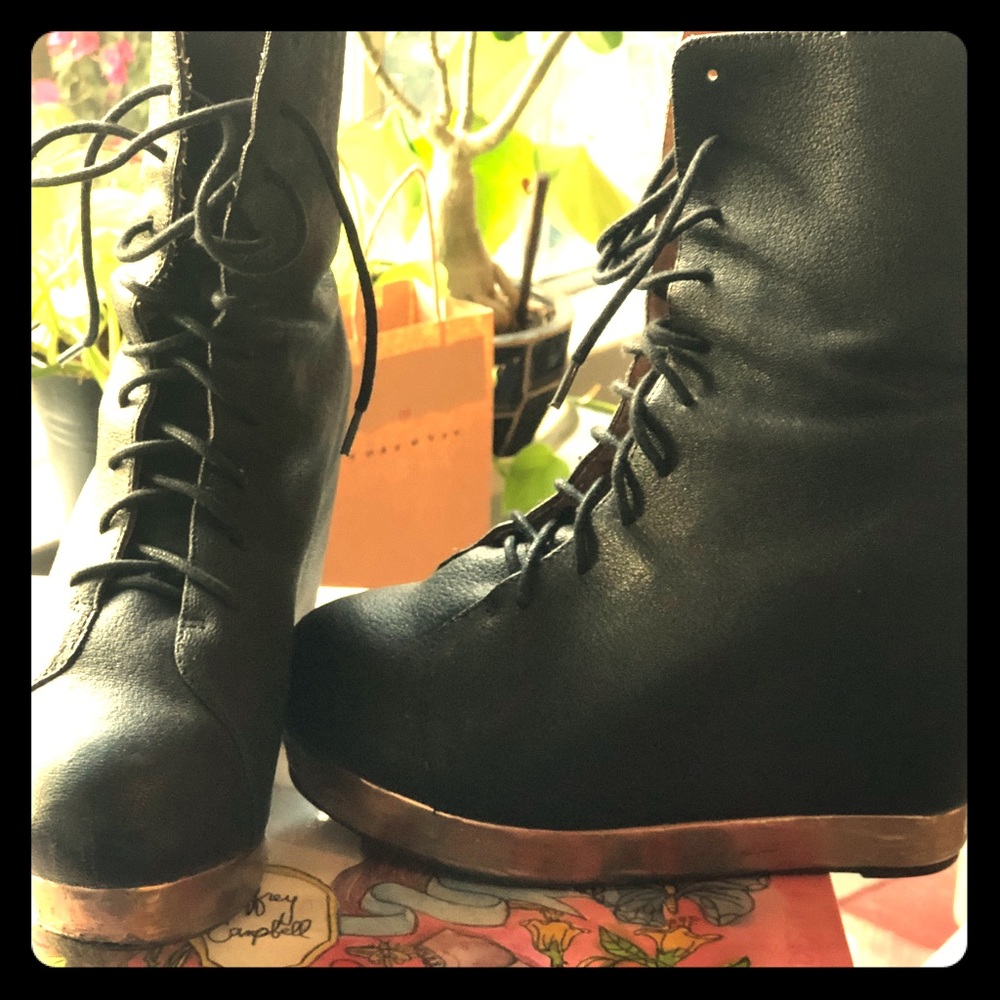 Jeffrey Campbell “ Back Off “ platform wedges